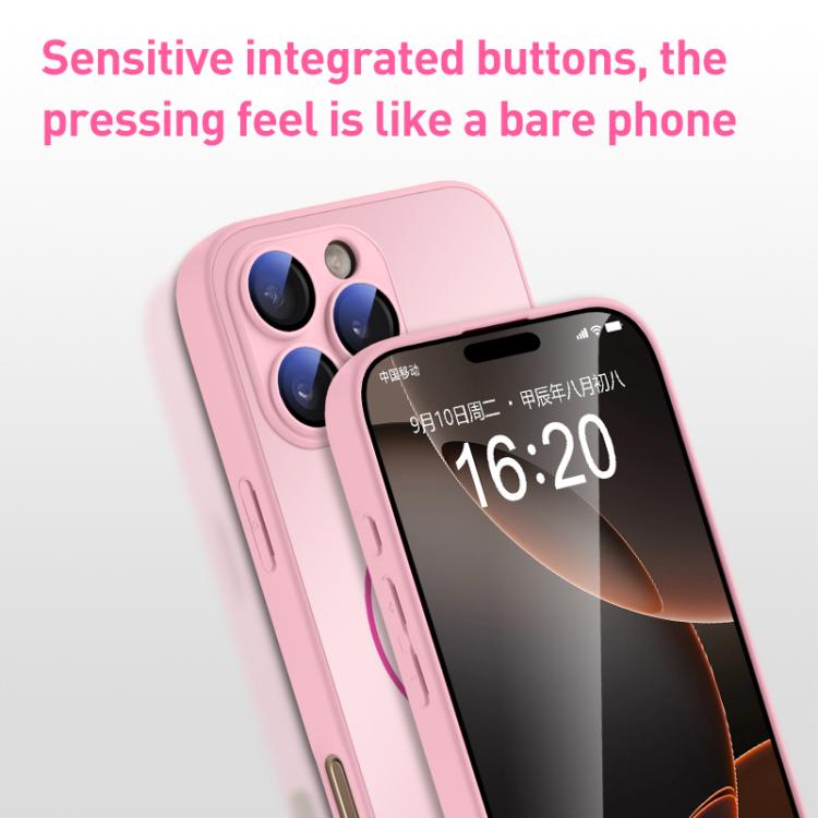 For iPhone 15 Pro Thin Circle MagSafe Skin-feel AG Glass Phone Case