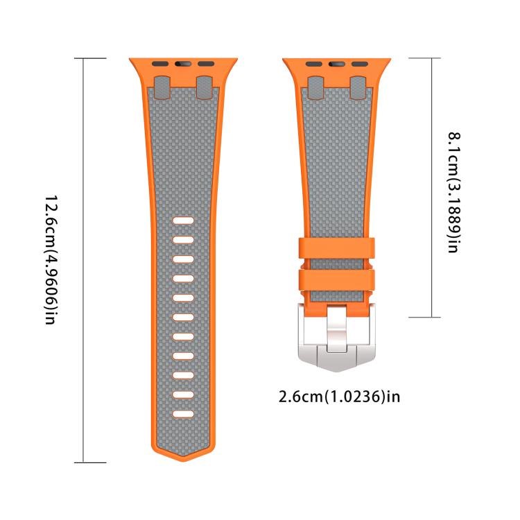 For Apple Watch 46mm / 49mm / 45mm / 44mm Kalebol Farmhouse Oak Silicone Strap