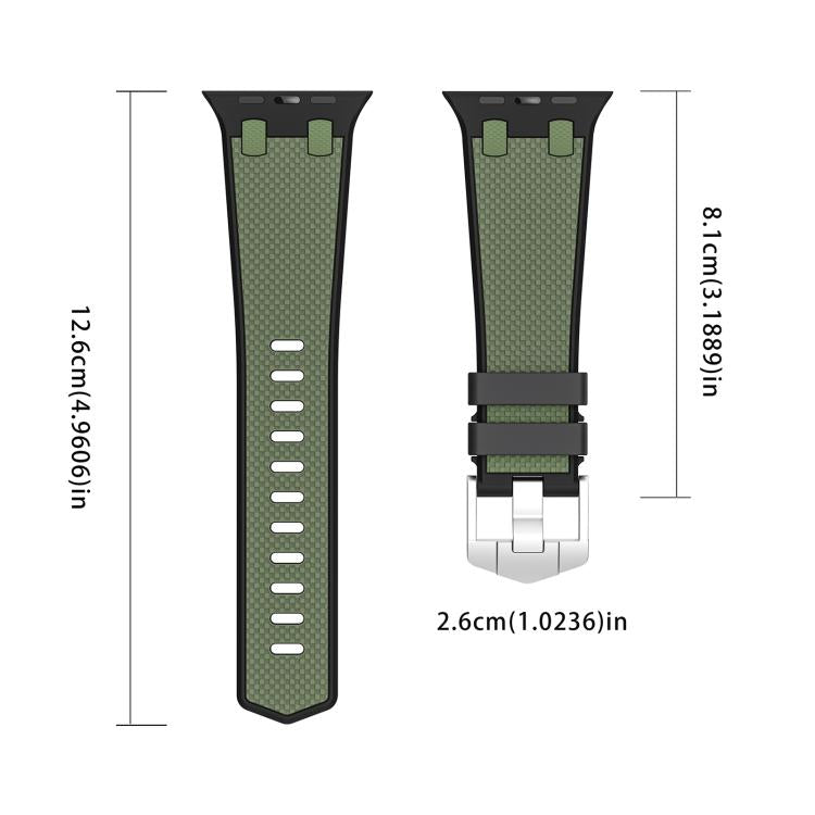 For Apple Watch 46mm / 49mm / 45mm / 44mm Kalebol Farmhouse Oak Silicone Strap