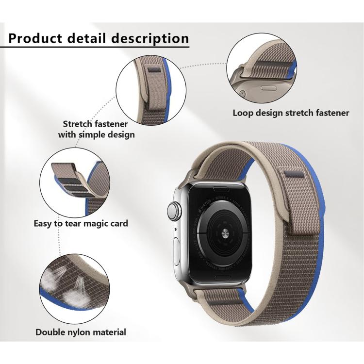 For Apple Watch 46mm / 49mm / 45mm / 44mm Kalebol Wild Track Loop Nylon Watch Band