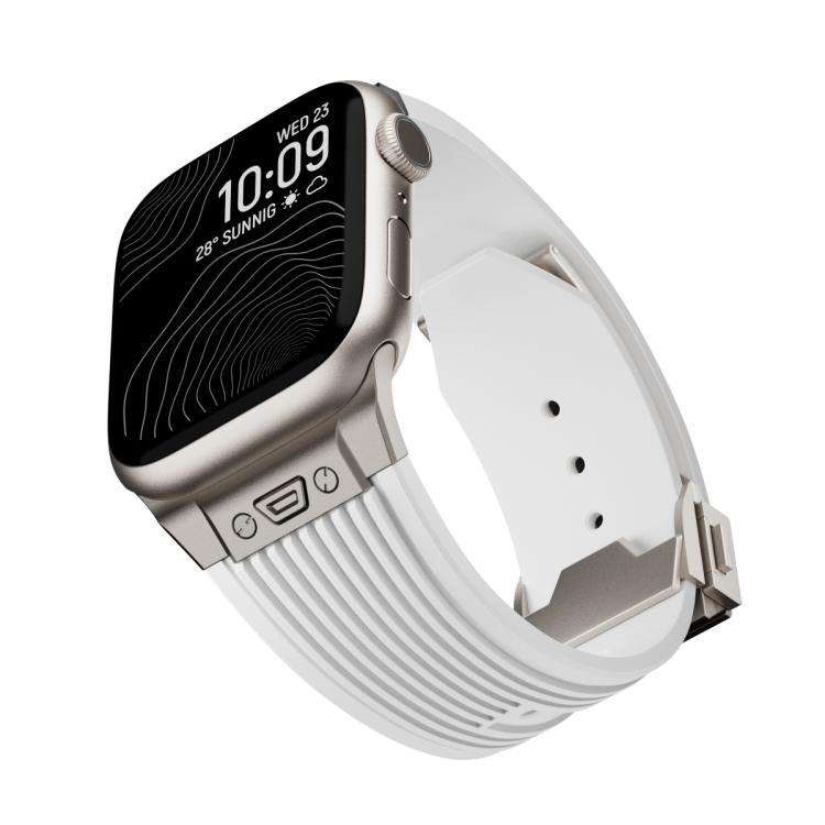 For Apple Watch 42mm / 41mm / 40mm / 38mm Kalebol High Elasticity L-shaped Nail Silicone Strap