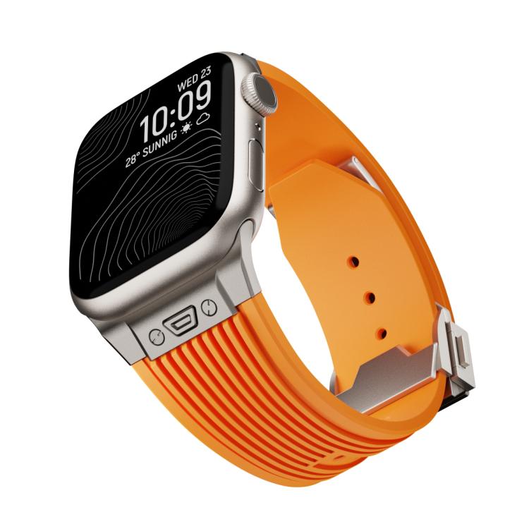 For Apple Watch 42mm / 41mm / 40mm / 38mm Kalebol High Elasticity L-shaped Nail Silicone Strap