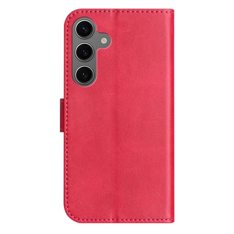 For Samsung Galaxy S25 5G Dual-Folded S-shape Leather Phone Case
