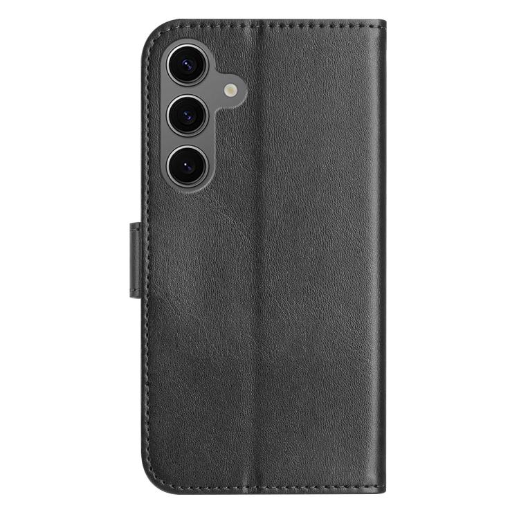 For Samsung Galaxy S25 5G Dual-Folded S-shape Leather Phone Case