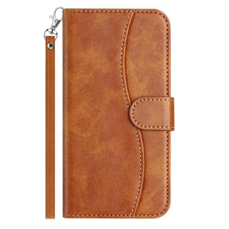 For Samsung Galaxy S25 5G Dual-Folded S-shape Leather Phone Case