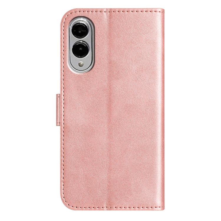 For Samsung Galaxy S25 Edge 5G Dual-Folded S-shape Leather Phone Case