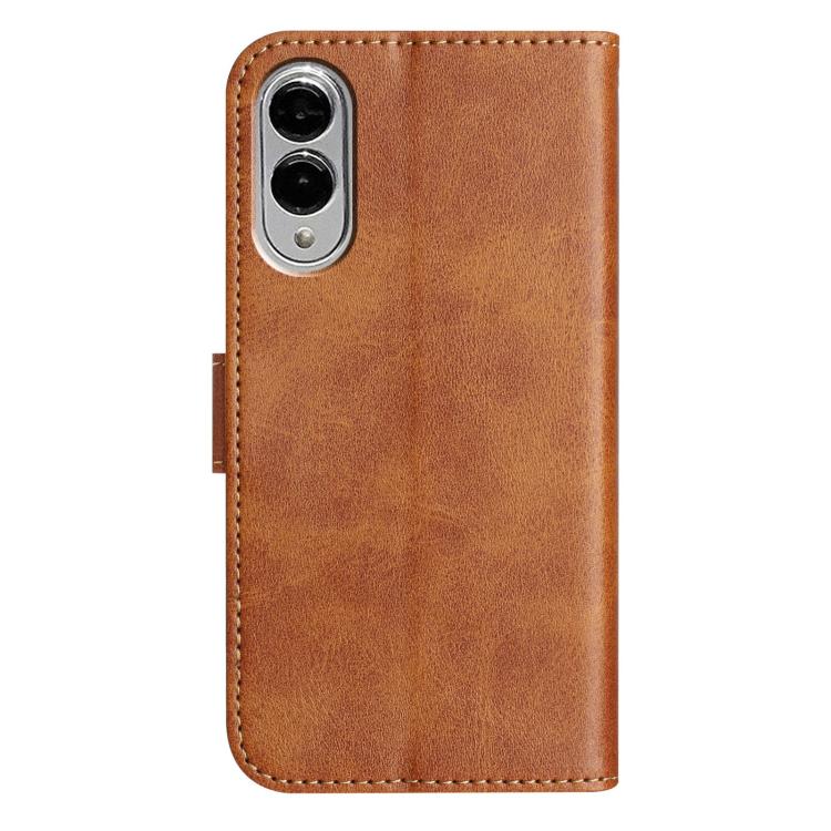 For Samsung Galaxy S25 Edge 5G Dual-Folded S-shape Leather Phone Case