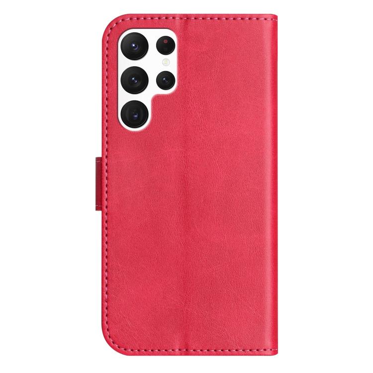 For Samsung Galaxy S23 Ultra 5G Dual-Folded S-shape Leather Phone Case