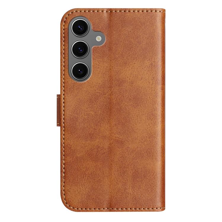 For Samsung Galaxy S24 FE 5G Dual-Folded S-shape Leather Phone Case