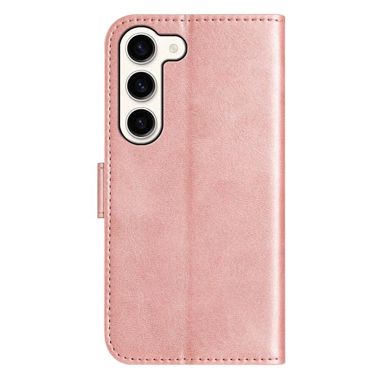 For Samsung Galaxy S23+ 5G Dual-Folded S-shape Leather Phone Case