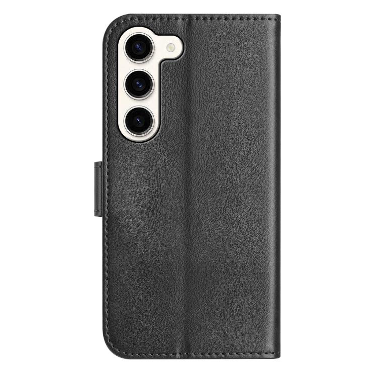 For Samsung Galaxy S23+ 5G Dual-Folded S-shape Leather Phone Case