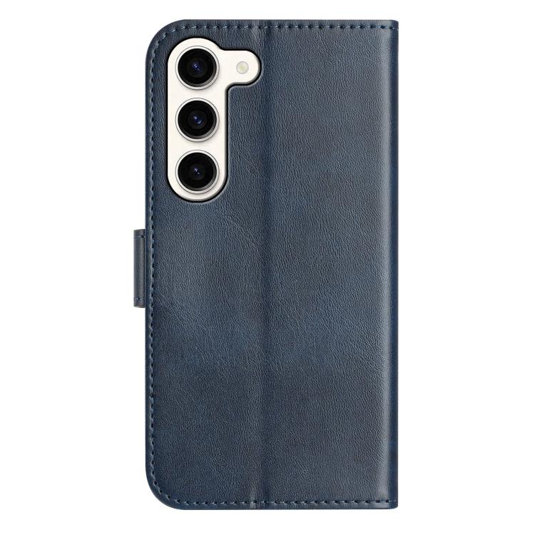 For Samsung Galaxy S23+ 5G Dual-Folded S-shape Leather Phone Case