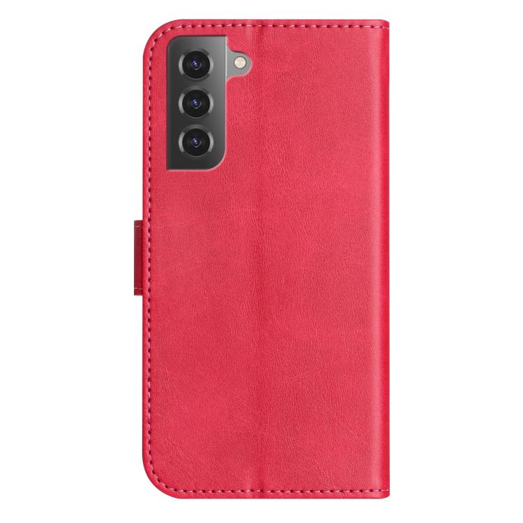 For Samsung Galaxy S22 5G Dual-Folded S-shape Leather Phone Case