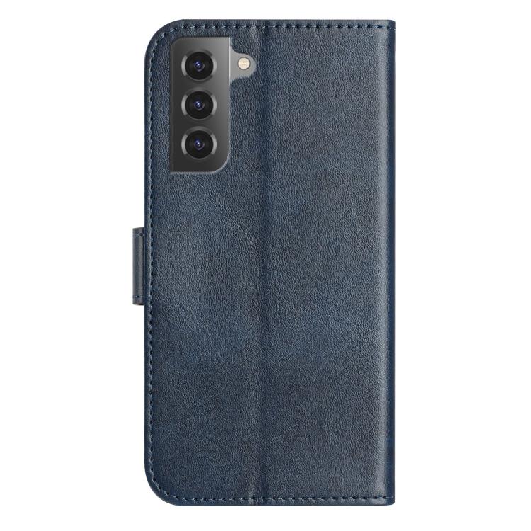 For Samsung Galaxy S22 5G Dual-Folded S-shape Leather Phone Case