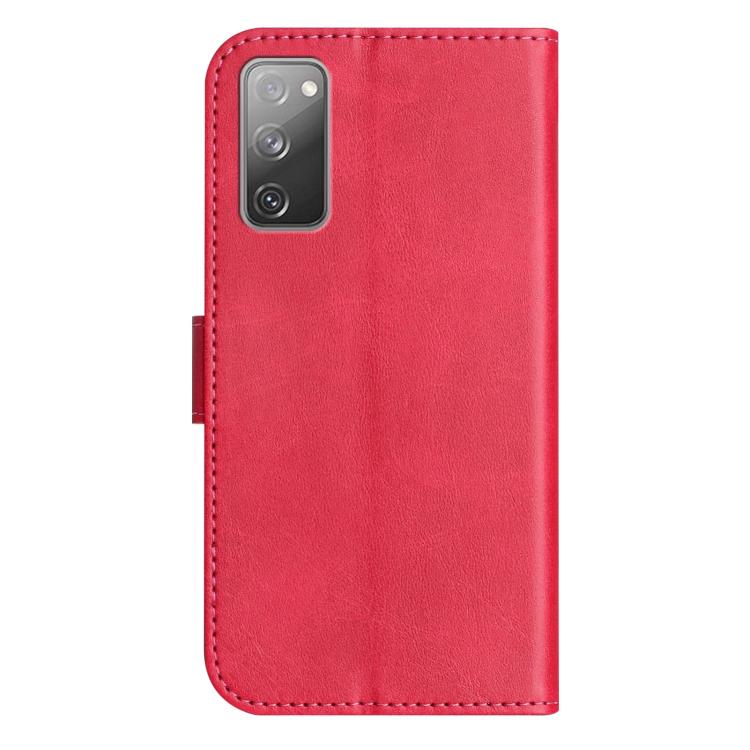 For Samsung Galaxy S20 FE Dual-Folded S-shape Leather Phone Case