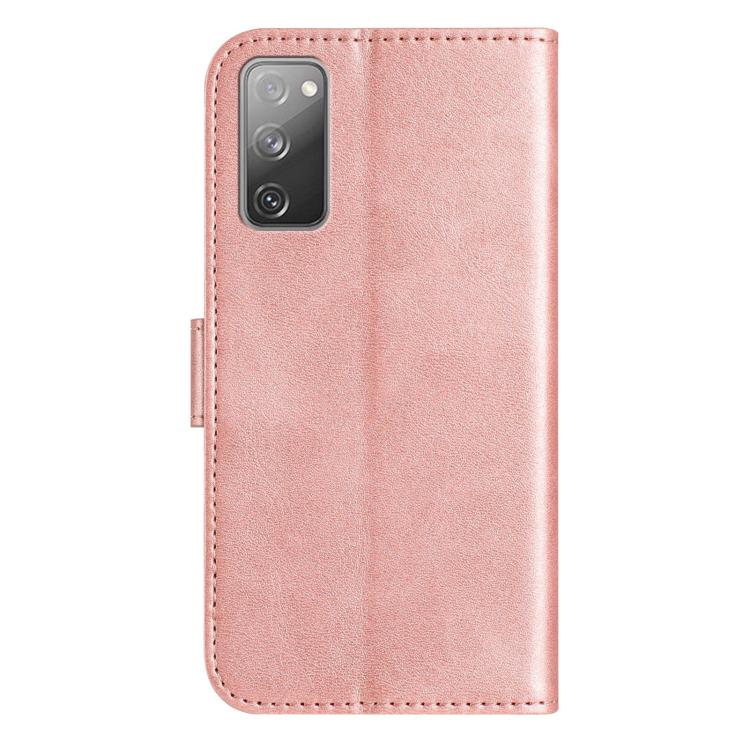 For Samsung Galaxy S20 FE Dual-Folded S-shape Leather Phone Case