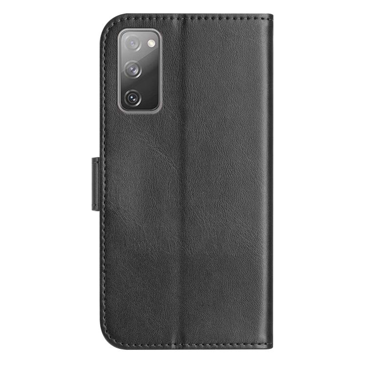 For Samsung Galaxy S20 FE Dual-Folded S-shape Leather Phone Case