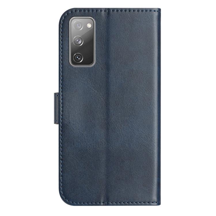 For Samsung Galaxy S20 FE Dual-Folded S-shape Leather Phone Case