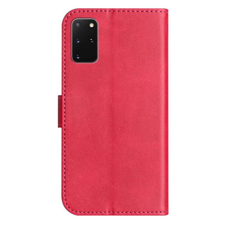 For Samsung Galaxy S20+ Dual-Folded S-shape Leather Phone Case