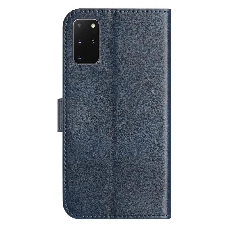 For Samsung Galaxy S20+ Dual-Folded S-shape Leather Phone Case