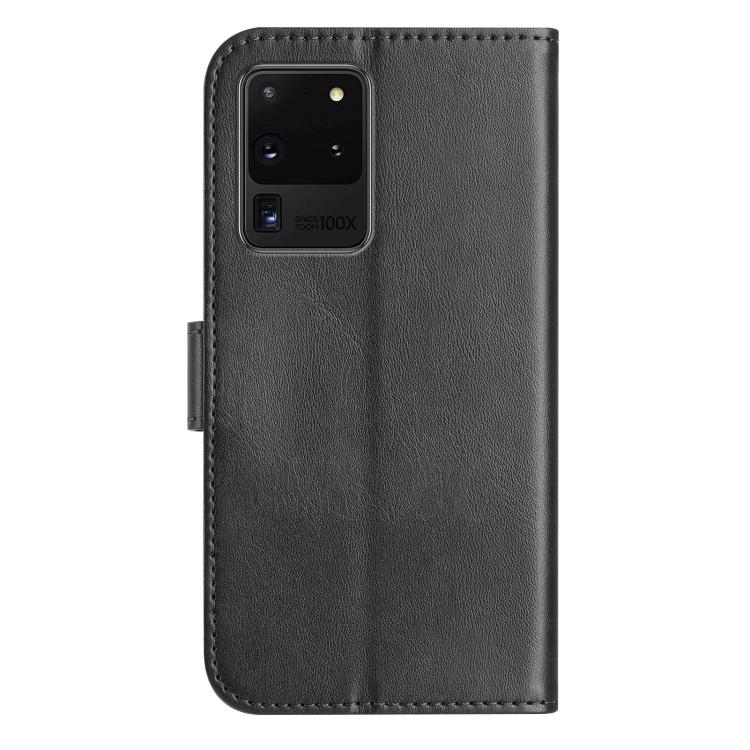 For Samsung Galaxy S20 Ultra Dual-Folded S-shape Leather Phone Case