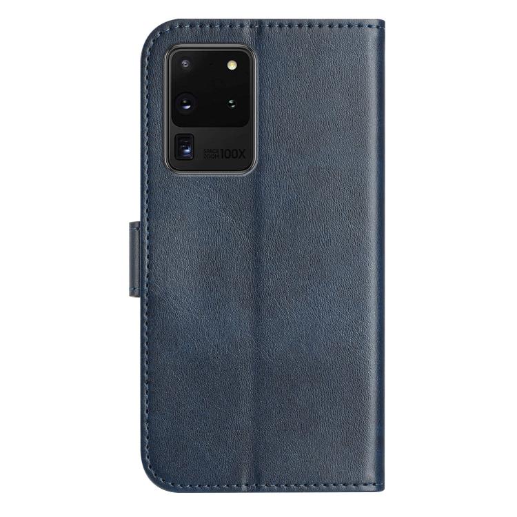 For Samsung Galaxy S20 Ultra Dual-Folded S-shape Leather Phone Case