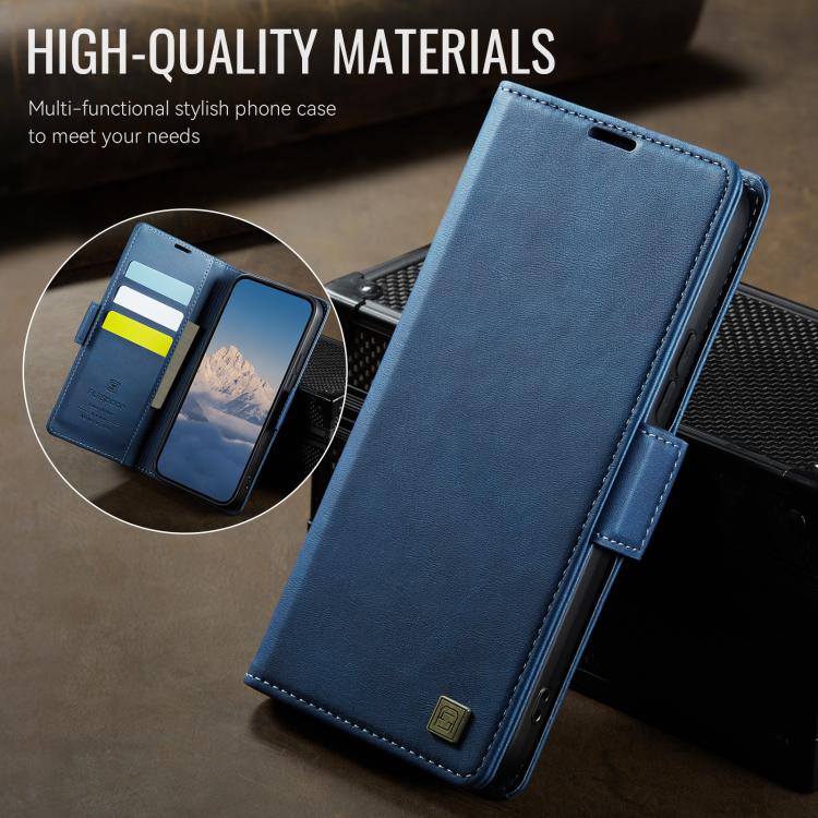 For Redmi 14C 5G AutSpace A11 Side Buckle MagSafe Magnetic RFID Phone Leather Case