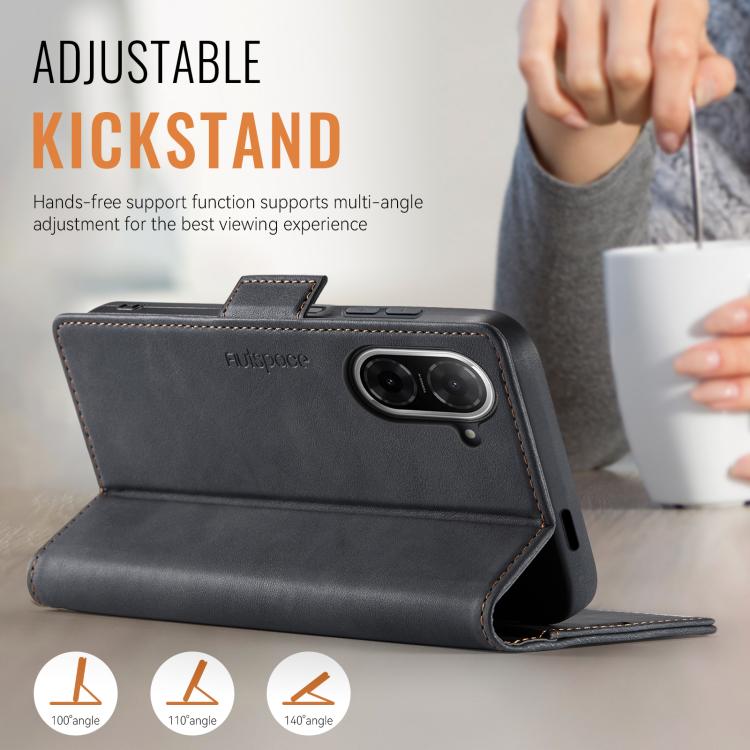 For Redmi A5 4G 173.3mm AutSpace A11 Side Buckle MagSafe Magnetic RFID Phone Leather Case