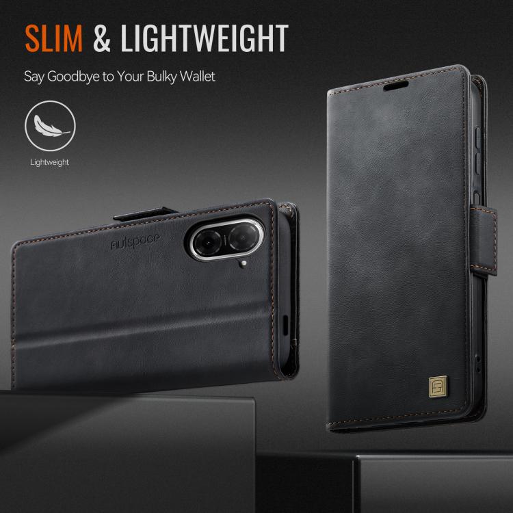 For Redmi A5 4G 173.3mm AutSpace A11 Side Buckle MagSafe Magnetic RFID Phone Leather Case