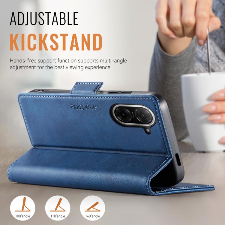 For Redmi A5 4G 173.3mm AutSpace A11 Side Buckle MagSafe Magnetic RFID Phone Leather Case
