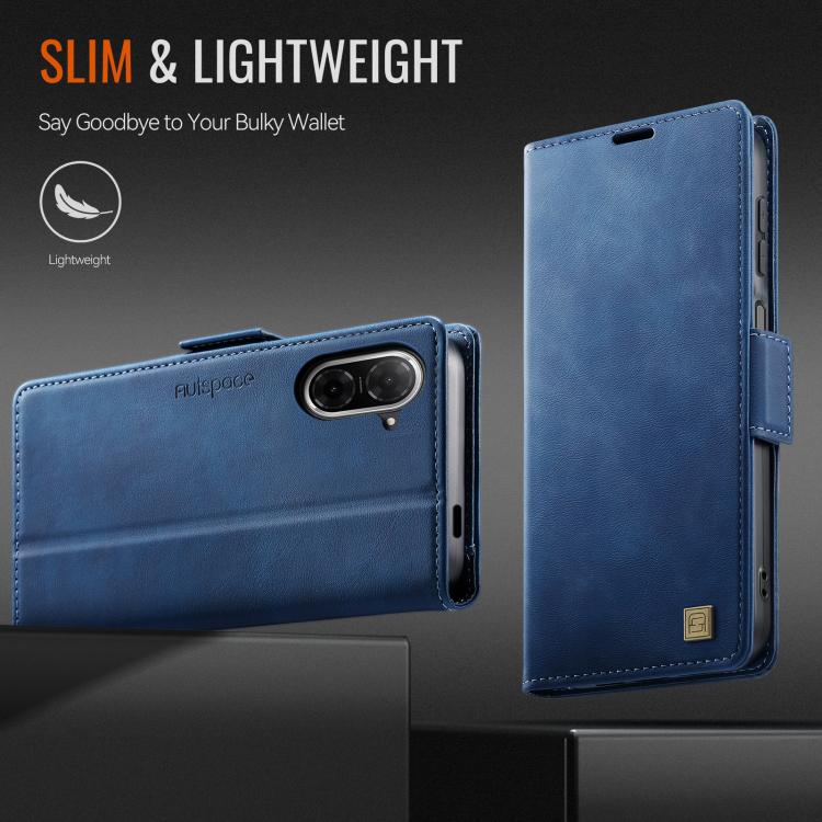 For Redmi A5 4G 173.3mm AutSpace A11 Side Buckle MagSafe Magnetic RFID Phone Leather Case