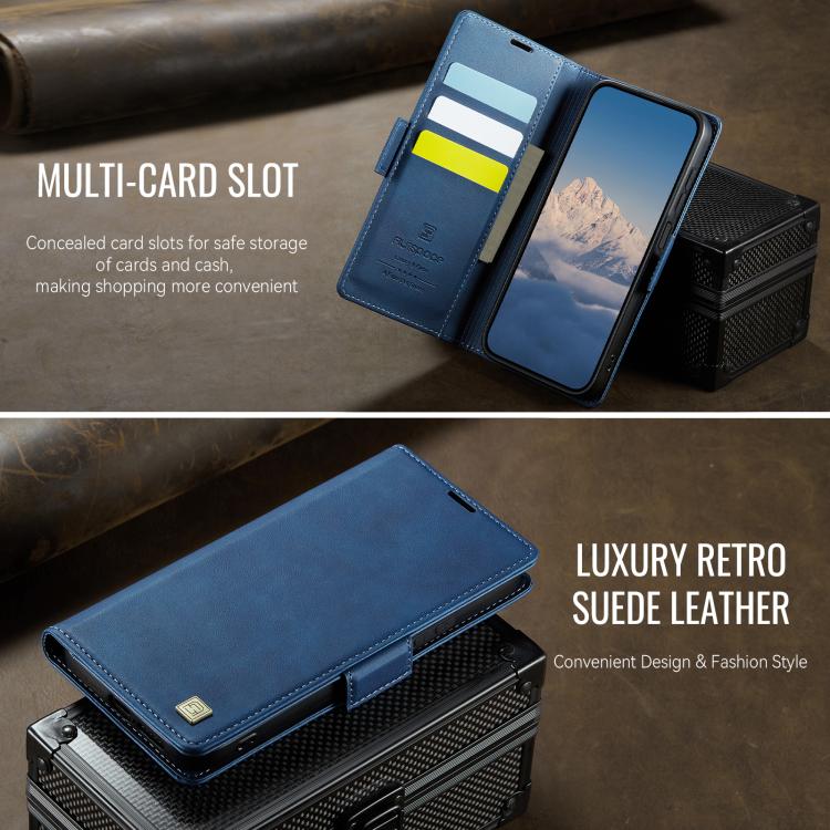 For Redmi A5 4G 173.3mm AutSpace A11 Side Buckle MagSafe Magnetic RFID Phone Leather Case