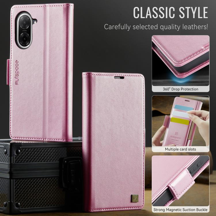 For Redmi A5 4G 173.3mm AutSpace A11 Side Buckle MagSafe Magnetic RFID Phone Leather Case