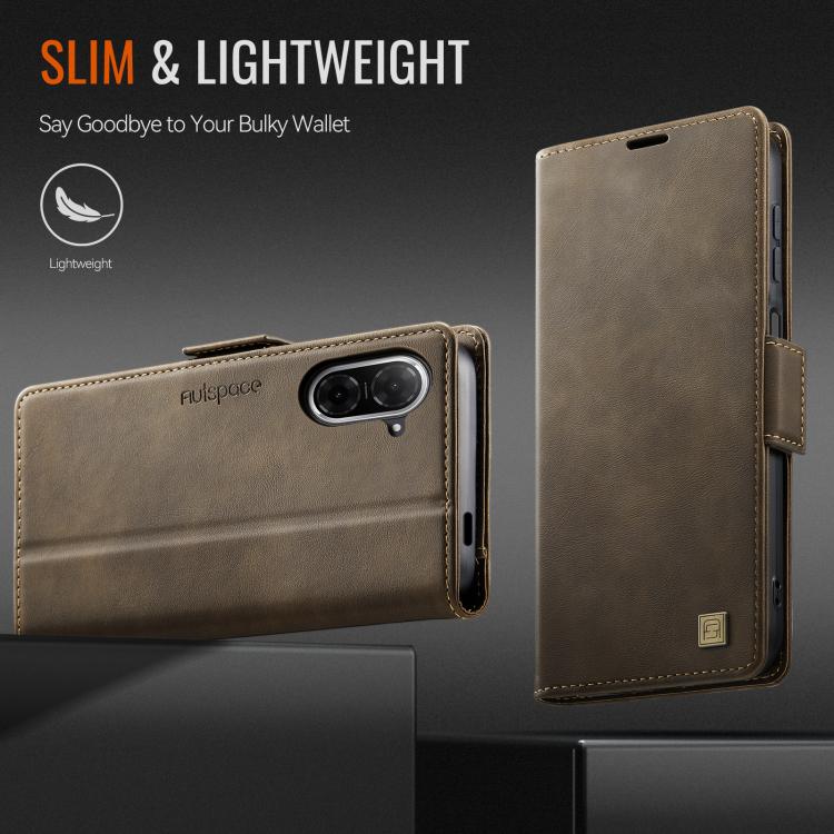 For Redmi A5 4G 173.3mm AutSpace A11 Side Buckle MagSafe Magnetic RFID Phone Leather Case