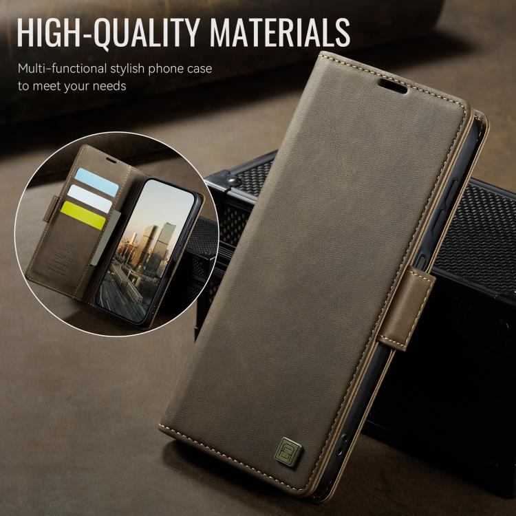 For Redmi A5 4G 173.3mm AutSpace A11 Side Buckle MagSafe Magnetic RFID Phone Leather Case