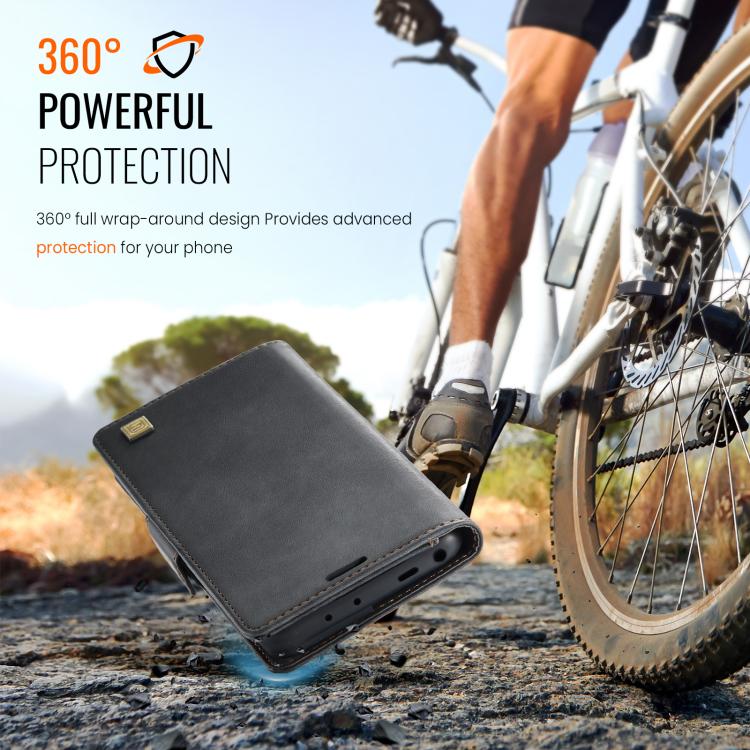 For Redmi Note 14 4G 164.84mm AutSpace A11 Side Buckle MagSafe Magnetic RFID Phone Leather Case