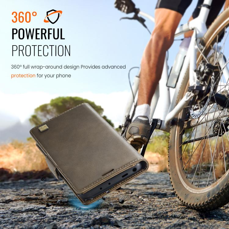 For Redmi Note 14 4G 164.84mm AutSpace A11 Side Buckle MagSafe Magnetic RFID Phone Leather Case