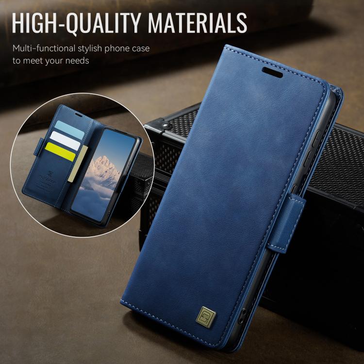 For Redmi Note 14 4G 163.25mm AutSpace A11 Side Buckle MagSafe Magnetic RFID Phone Leather Case