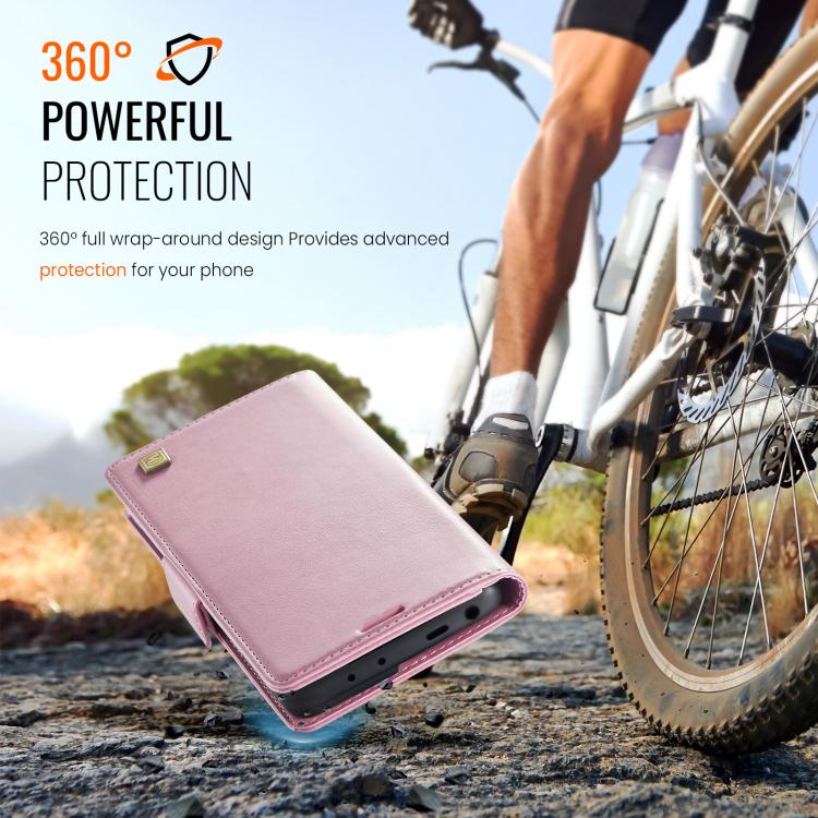 For Redmi Note 14 4G 163.25mm AutSpace A11 Side Buckle MagSafe Magnetic RFID Phone Leather Case