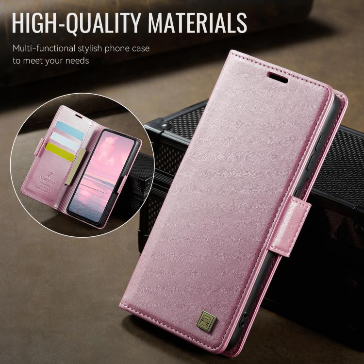 For Redmi Note 14 4G 163.25mm AutSpace A11 Side Buckle MagSafe Magnetic RFID Phone Leather Case