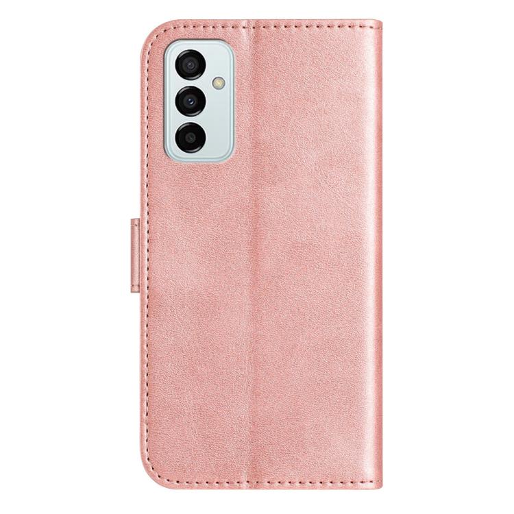 For Samsung Galaxy M52 Dual-Folded S-shape Leather Phone Case