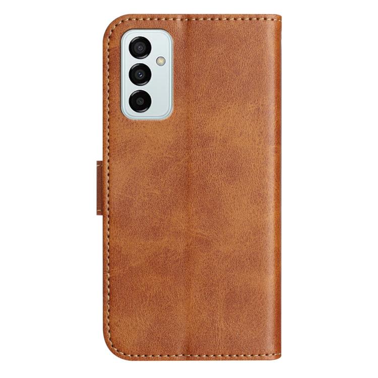 For Samsung Galaxy M52 Dual-Folded S-shape Leather Phone Case