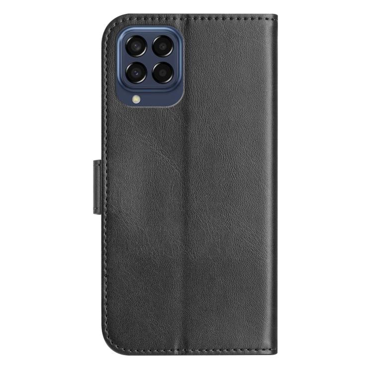 For Samsung Galaxy M53 Dual-Folded S-shape Leather Phone Case