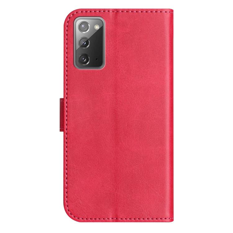 For Samsung Galaxy Note20 Dual-Folded S-shape Leather Phone Case