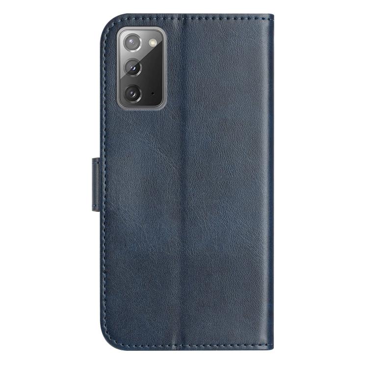 For Samsung Galaxy Note20 Dual-Folded S-shape Leather Phone Case
