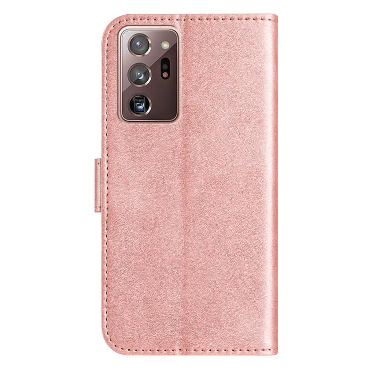 For Samsung Galaxy Note20 Ultra Dual-Folded S-shape Leather Phone Case