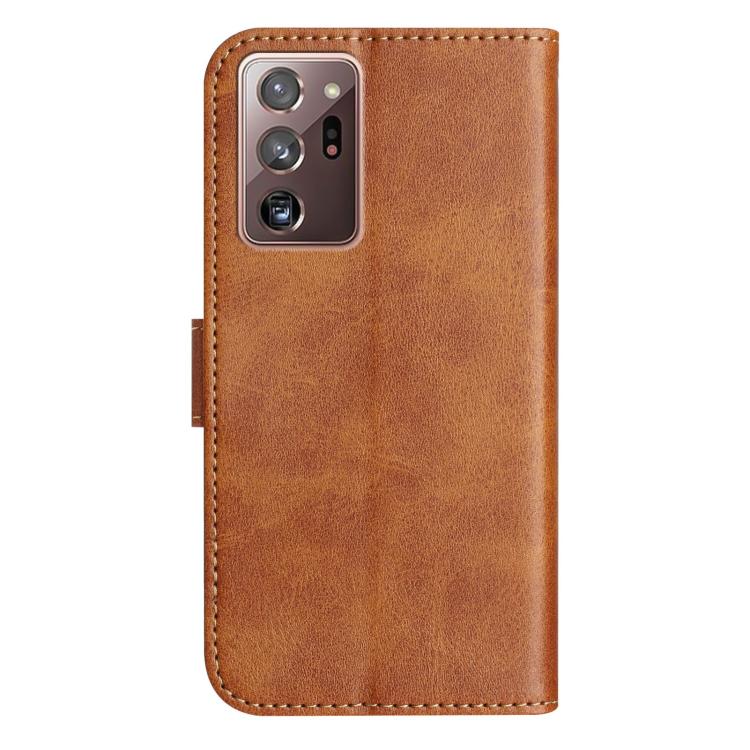 For Samsung Galaxy Note20 Ultra Dual-Folded S-shape Leather Phone Case