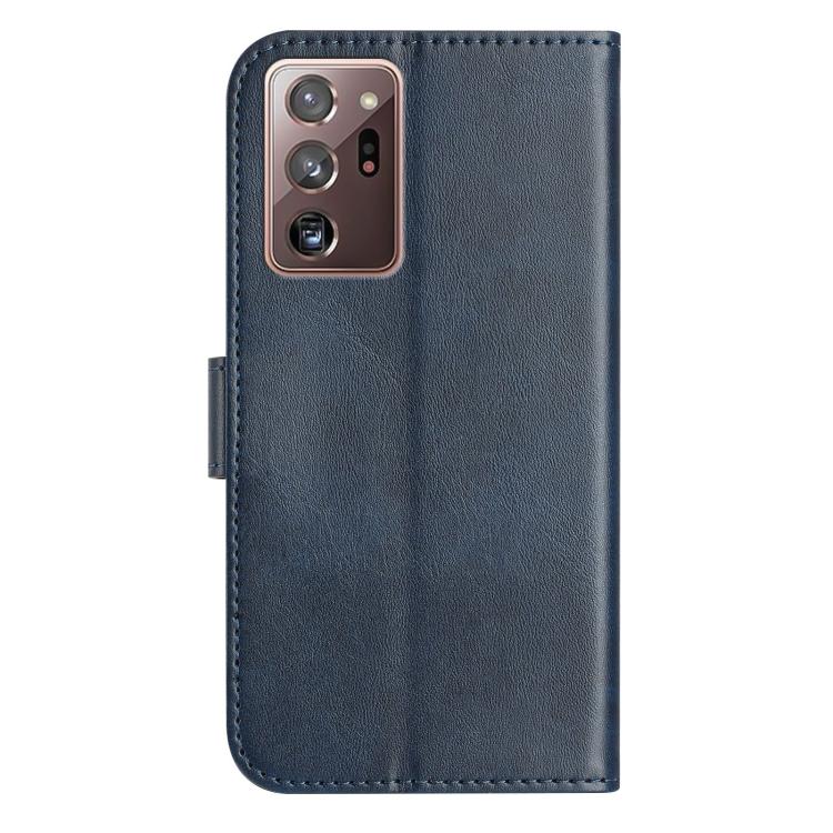 For Samsung Galaxy Note20 Ultra Dual-Folded S-shape Leather Phone Case