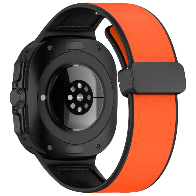 For Samsung Galaxy Watch Ultra 47mm / Ultra 2025 Kalebol Composite Silicone Folding Magnetic Buckle Watch Band