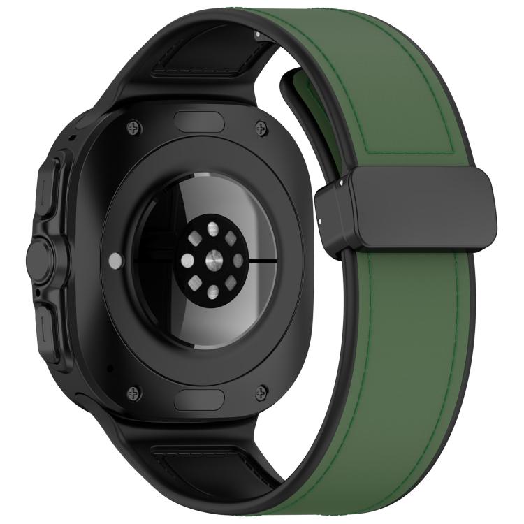 For Samsung Galaxy Watch Ultra 47mm / Ultra 2025 Kalebol Composite Silicone Folding Magnetic Buckle Watch Band